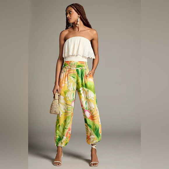 Farm Rio Banana Tropical Women's Balloon Pants Like New! - Picture 2 of 12